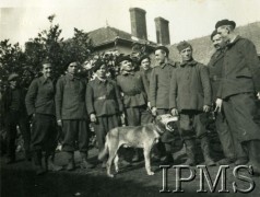11.11.1940, brak miejsca.
Grupa żołnierzy z psem, podpis: 