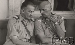 1942-1943, Palestyna.
Gen. Władysław Anders i gen. Tadeusz Klimecki.
Fot. NN, Instytut Polski im. Gen. Sikorskiego w Londynie [teczka nr 94 – generałowie 1939-49]