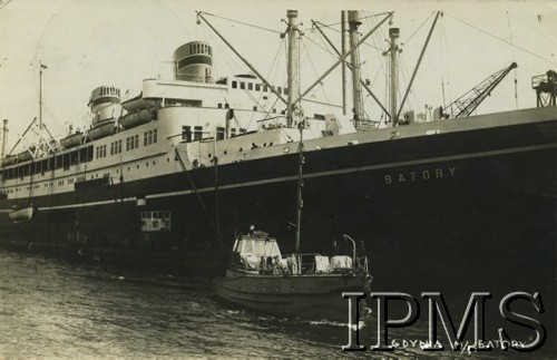 1936, Gdynia, Polska.
Statek pasażerski MS 