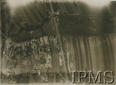 24.05.1919, Krasne, Wołyń.
Most kolejowy, fotografia lotnicza wykonana przez lotników 39 Eskadry Breguetów.
Fot. NN, Instytut Polski i Muzeum im. gen. Sikorskiego w Londynie