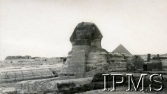 Styczeń 1944, Giza, Egipt.
Posąg Wielkiego Sfinksa.
Fot. NN, Kronika 15 Wileńskiego Batalionu Strzelców 