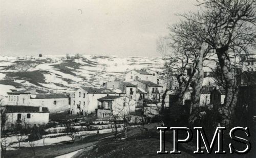 Marzec 1944, Campolieto, Włochy.
Fragment miasta, w którym stacjonował 15 Wileński Batalion Strzelców 