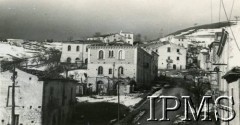 Marzec 1944, Campolieto, Włochy.
Fragment miasta - rejon zajmowany przez pluton rozpoznawczy 15 Wileńskiego Batalionu Strzelców 