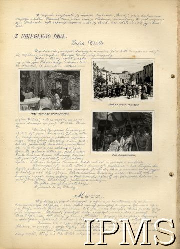 8.06.1944, Jelsi, Włochy.
Kronika 15 Wileńskiego Batalionu Strzelców 