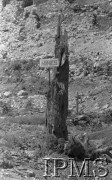 Maj 1944, Monte Cassino, Wochy
Tabliczka przy drodze: 