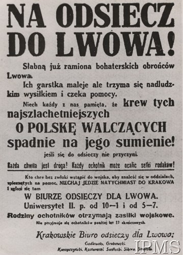 1918-1919, Kraków.
Odezwa 