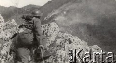 Maj 1944, Cassino, Włochy.
Bitwa pod Monte Cassino, ppłk Władysław Kamiński, dowódca 13 Wileńskiego Batalionu Strzelców 