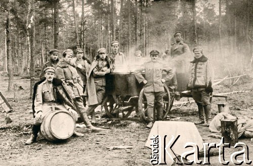 1916, brak miejsca.
Kuchnia polowa 1 Pułku Ułanów I Brygady Legionów Polskich.
Fot. NN, zbiory Instytutu Józefa Piłsudskiego w Londynie