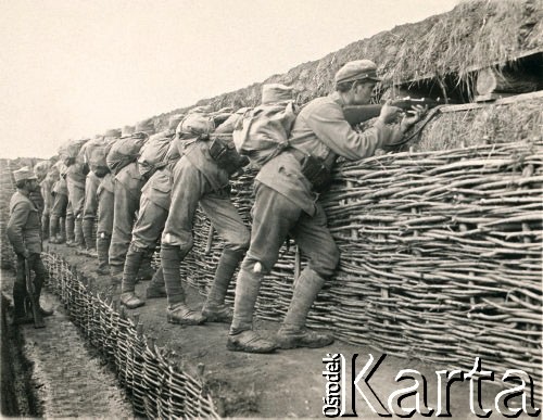 1916, Wołyń.
Legioniści na pozycjach.
Fot. NN, zbiory Instytutu Józefa Piłsudskiego w Londynie