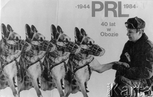 1984., Warszawa, Polska.
Praca satyryczna nawiązująca do obchodów 40-lecia PRL.
Fot. Kacper Mirosław Krajewski, zbiory Ośrodka KARTA