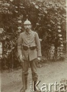1914-1918, brak miejsca. 
Żołnierz w mundurze armii pruskiej.
Fot. NN, zbiory Ośrodka KARTA, kolekcja Ryszarda Łopatki