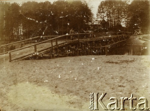 1916, Nowy Dwór, Polska.
Most na rzece.
Fot. NN, zbiory Ośrodka KARTA, udostępniła Barbara Krzystek