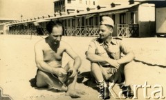 1941, El Amiriya koło Aleksandrii, Egipt.
Żołnierze Samodzielnej Brygady Strzelców Karpackich na terenie bazy wojskowej.
Fot. NN, zbiory Ośrodka KARTA, przekazała Wiesława Grochola