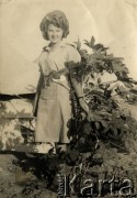 7.01.1947, Nazaret, Palestyna.
Zofia Pietrzak z domu Strzelec, ochotniczka Pomocniczej Służby Kobiet w Nazarecie. Na odwrocie dedykacja: 