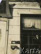 Ok. 1929, Płock, Polska.
Fragment budynku, widoczna instalacja elektryczna.
Fot. NN, zbiory Ośrodka KARTA