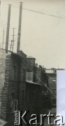 Ok. 1929, Płock, Polska.
Budynki, widoczne linie elektryczne.
Fot. NN, zbiory Ośrodka KARTA