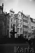 1936, Gdańsk, Polska.
Gdańska Starówka - Długi Targ, pomnik Neptuna.
Fot. NN, kolekcja Witolda Lis-Olszewskiego, zbiory Ośrodka KARTA