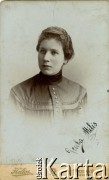 4.03.1905, Przemyśl, Galicja, Austro-Węgry.
Eugenia Mitisówna, późniejsza żona Kazimierza Brończyka. Podpis na odwrocie: 