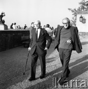 1972, Warszawa, Polska.
Wacław Kuchar (z lewej), lekkoatleta i piłkarz Pogoni Lwów przed II wojną światową.
Fot. Lubomir T. Winnik, zbiory Ośrodka KARTA