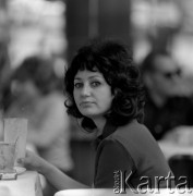 1972, Warszawa, Polska.
Aktorka Ewa Jastrzębowska.
Fot. Lubomir T. Winnik, zbiory Ośrodka KARTA