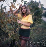 1972-1973, Warszawa, Polska.
Aktorka Magdalena Wołłejko.
Fot. Lubomir T. Winnik, zbiory Ośrodka KARTA