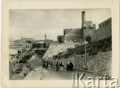 1943, Jerozolima, Brytyjski Mandat Palestyny.
Widok na Cytadelę Dawida.
Fot. NN, zbiory Ośrodka KARTA, przekazała Anna Masewicz.