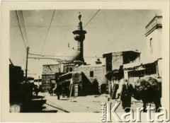 1943, Bliski Wschód.
Widok na meczet z minaretem.
Fot. NN, zbiory Ośrodka KARTA, przekazała Anna Masewicz.