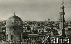 Kair, Egipt.
Fragment miasta, widoczny meczet el Sarghatmach.
Fot. NN, kolekcja Wacława Urbanowicza, zbiory Ośrodka KARTA