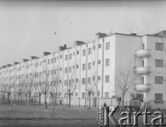 Po 1946, Warszawa, Polska.
Bloki mieszkalne na Żoliborzu.
Fot. Jerzy Konrad Maciejewski, zbiory Ośrodka KARTA