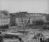 1948, Warszawa, Polska.
Widok na Mariensztat od ul. Bednarskiej.
Fot. Jerzy Konrad Maciejewski, zbiory Ośrodka KARTA