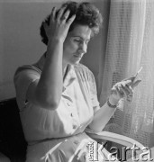 Czerwiec 1959, Warszawa, Polska.
Irena Lipińska, dziennikarka 