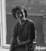Marzec 1958, Warszawa, Polska.
Irena Lipińska, dziennikarka 