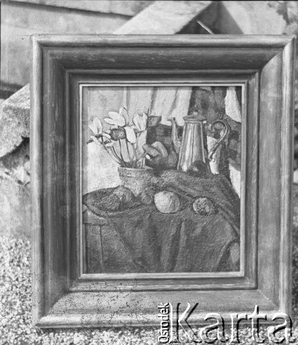 1940, Moospinte, Szwajcaria.
Obraz namalowany przez internowanego żołnierza-artystę.
Fot. Jerzy Konrad Maciejewski, zbiory Ośrodka KARTA