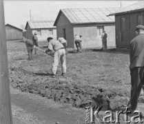 1941, Büren an der Aare, Szwajcaria.
Internowani żołnierze 2. Dywizji Strzelców Pieszych podczas pracy na terenie obozu. 
Fot. Jerzy Konrad Maciejewski, zbiory Ośrodka KARTA
