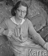 1943-1945, Baden, Szwajcaria.
Kornelia Wolff, znajoma sierż. Jerzego Konrada Maciejewskiego.
Fot. Jerzy Konrad Maciejewski, zbiory Ośrodka KARTA