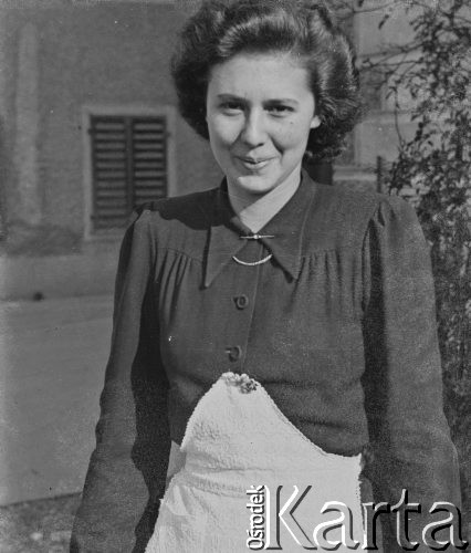 1944-1945, Baden, Szwajcaria.
Prawdopodobnie Szwajcarka, Marta S. 
Fot. Jerzy Konrad Maciejewski, zbiory Ośrodka KARTA