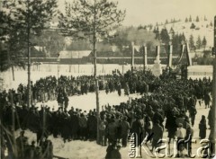 14.02.1937, Worochta, woj. lwowskie, Polska.
Plac na którym zwycięzcy IV marszu zimowego 