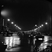 1966, Moskwa, ZSRR.
Moskiewska ulica nocą.
Fot. Maciej Jasiecki, zbiory Ośrodka KARTA