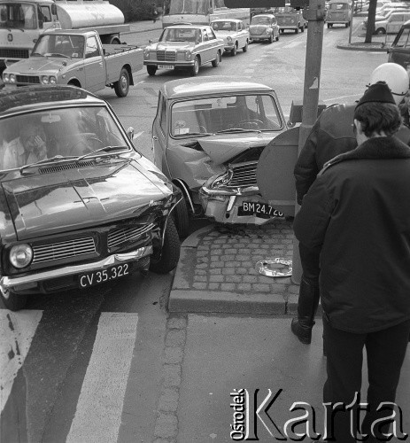 1972, Kopenhaga, Dania.
Wypadek samochodowy. Zdjęcie zrobione w czasie rejsu MS Jedność Robotnicza.
Fot. Maciej Jasiecki, zbiory Ośrodka KARTA