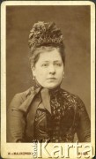 1893, Ryga, Imperium Rosyjskie.
Portret Marii Seweryn wykonany w atelier fotograficznym 