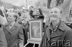 12.05.1981, Warszawa, Polska.
Manifestacja w dniu rejestracji Niezależnego Samorządnego Związku Zawodowego Rolników Indywidulanych 