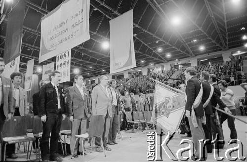 7.10.1981, Gdańsk, Polska. Otwarcie
Rozpoczęcie obrad I Krajowego Zjazdu Delegatów NSZZ 