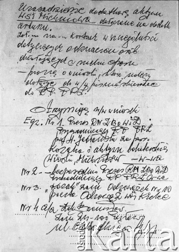 1972-1985, Polska.
Pismo mieszkańców Michniowa dotyczące odznaczeń osób działających w ruchu oporu, skierowane m.in. Przewodniczącego Rady Państwa PRL i Prezesa Rady Naczelnej Związku Bojowników o Wolność i Demokrację.
Fot. NN, kolekcja Cezarego Chlebowskiego, zbiory Ośrodka KARTA
