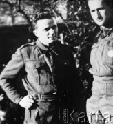 1942-1947, brak miejsca.
Żołnierze 1 Dywizji Pancernej.
Fot. NN, kolekcja Cezarego Chlebowskiego, zbiory Ośrodka KARTA