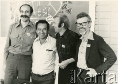 1980, Caracas, Wenezuela.
Sekretarz generalny Światowej Konfederacji Pracy Jan Kułakowski (1. z prawej) z delegatami 