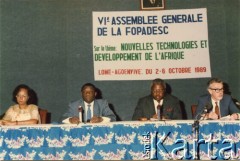 2-6.10.1989, Lome, Togo.
VI Walne Zgromadzenie Panafrykańskiej Fundacji Rozwoju Gospodarczego, Społecznego i Kulturalnego na temat: 