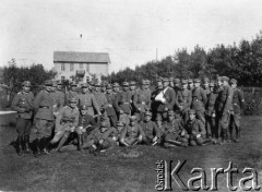 1919, Litwa.
5 pułk piechoty Legionów na Litwie. Grupa oficerów
