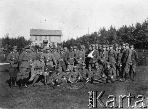 1919, Litwa.
5 pułk piechoty Legionów na Litwie. Grupa oficerów

