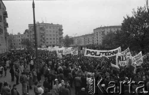 1.05.1989, Warszawa, Polska.
Manifestacja zorganizowana przez NSZZ 