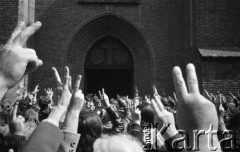 31.08.1982, Warszawa, Polska
Manifestacja zorganizowana przez Solidarność w drugą rocznicę podpisania 